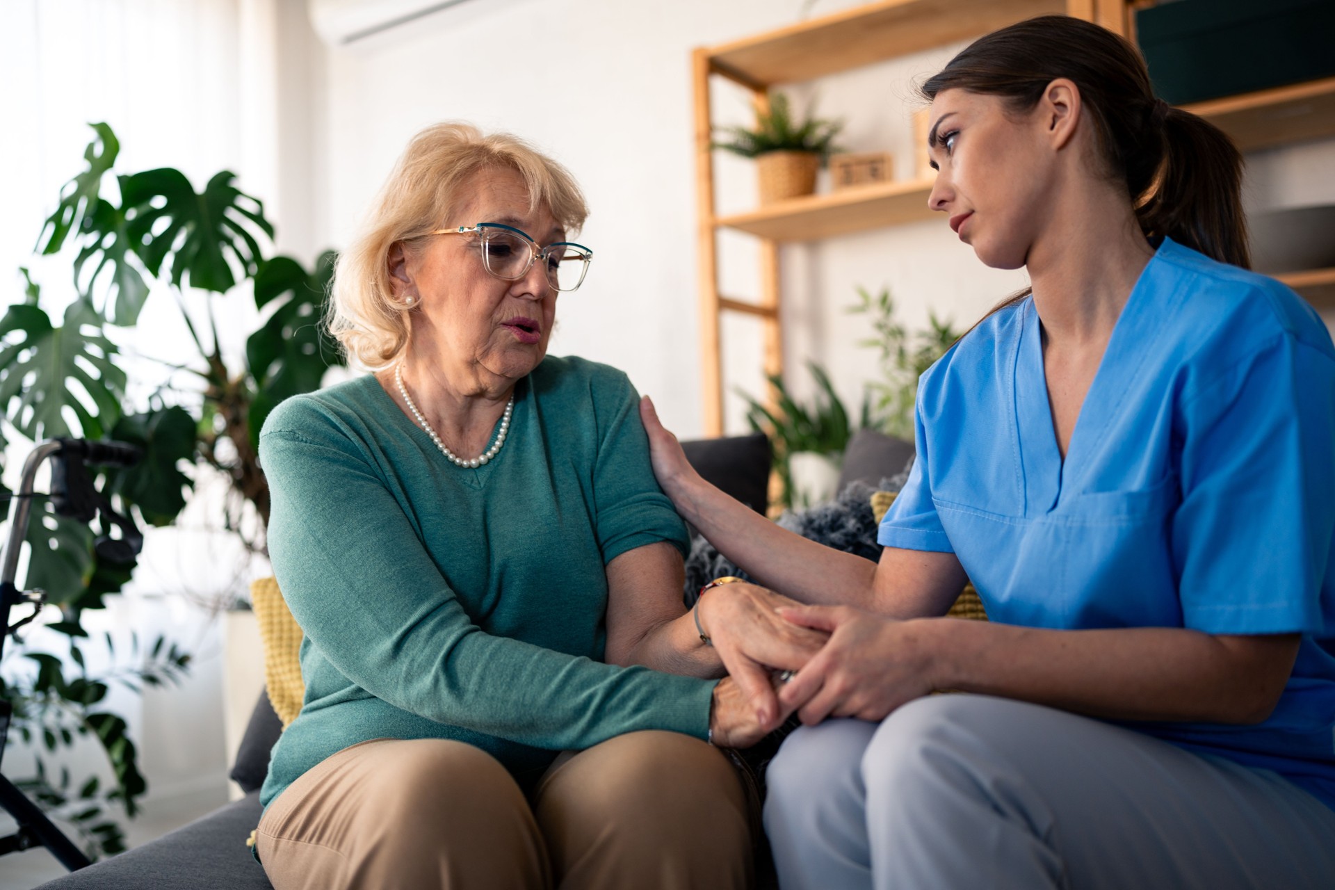 Caring Nurse Providing At-Home Medical Support